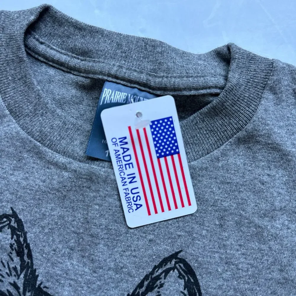 Prairie Mountain Wolf Graphic Tee - Size 14/16 - Made in USA
